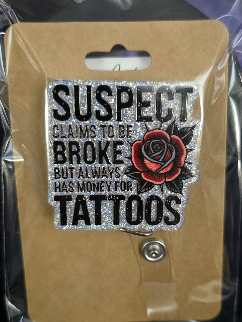 Tattoos Novelty Badge Reel - Retractable ID Holder
